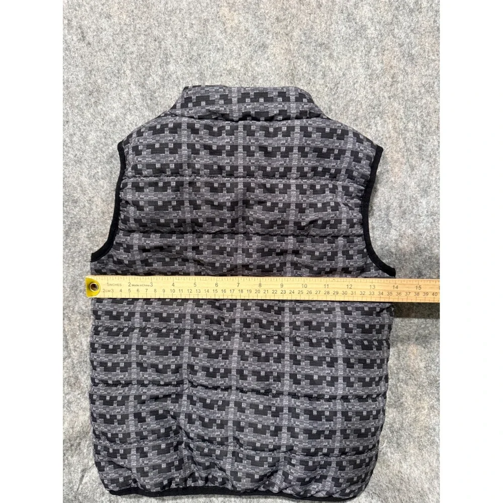 Timberland Kids Puffer‎ Vest Grey Black Patterned Quilted Sleeveless Jacket 4T